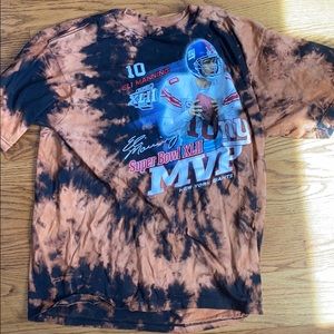 Bleach dyed Eli Manning t-shirt